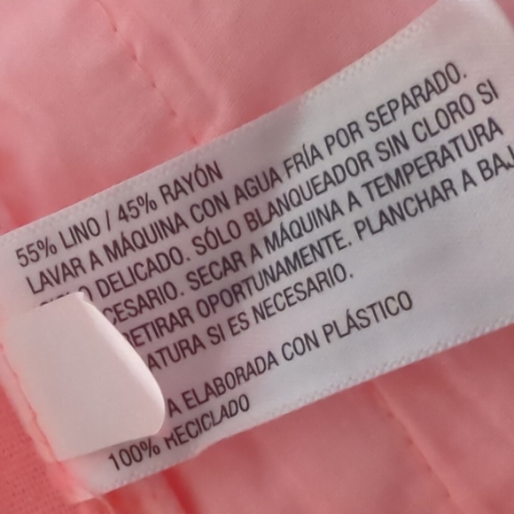 NEW PINK PARASOL UNIVERSAL THREADS LINEN MIDI BUTTON FRONT SKIRT XL - Picture 5 of 7